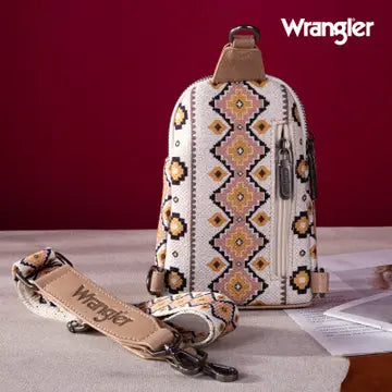 Wrangler Aztec Print Crossbody Chest Bag