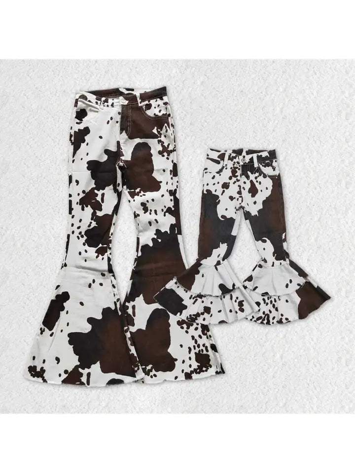 western cow print denim