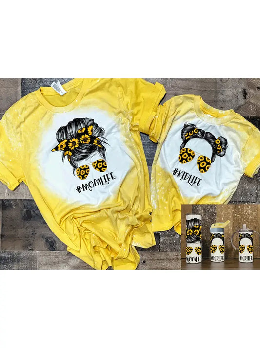 Momlife Kidlife Sunflowers Mommy Mini Mother's Day