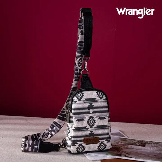 Wrangler Aztec Print Crossbody Chest Bag