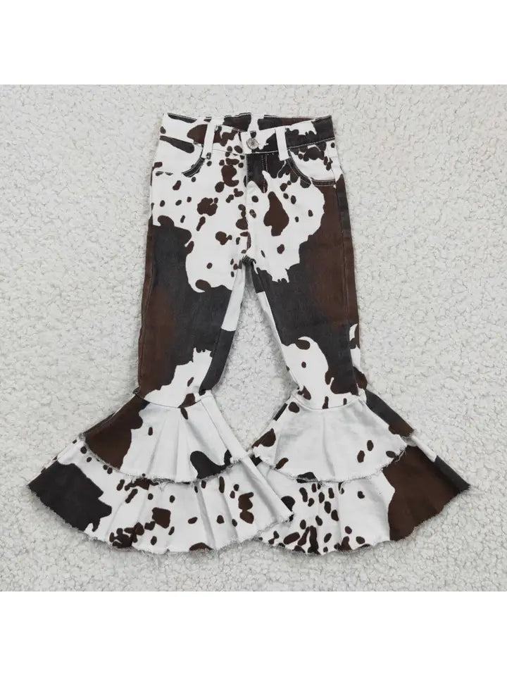 western cow print denim