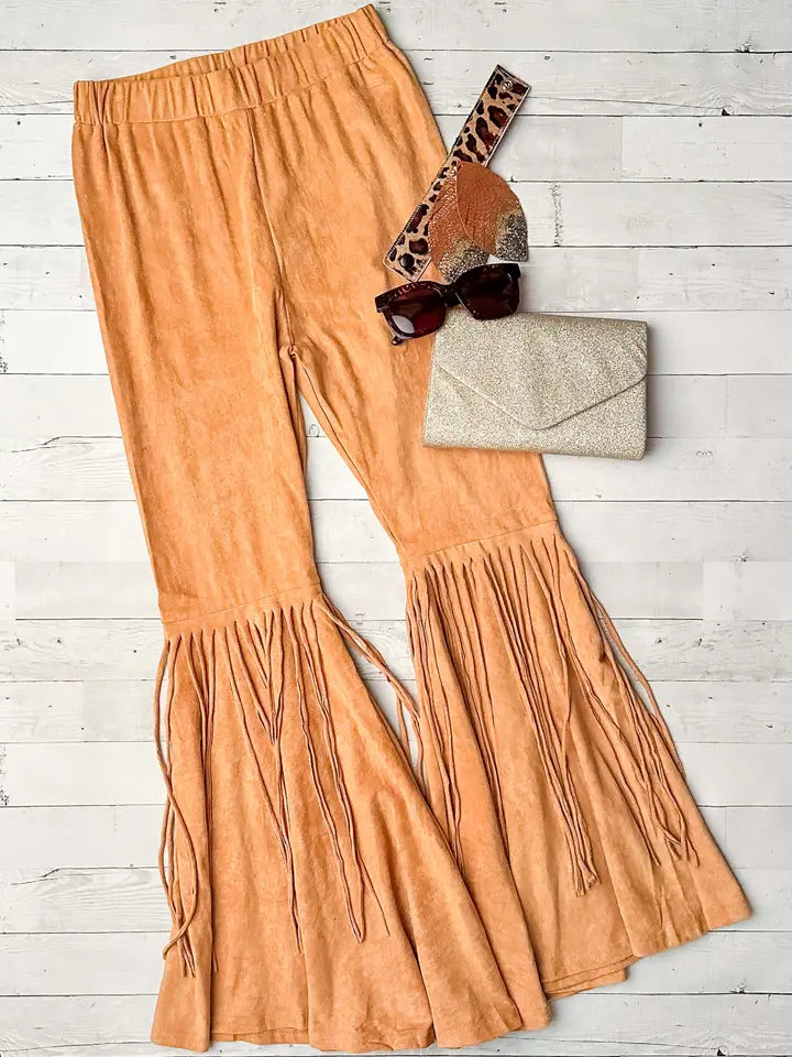 Mommy & Me Camel Fringe Pants