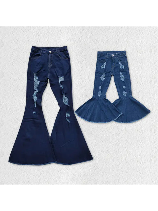 mommy & me bell flair denim